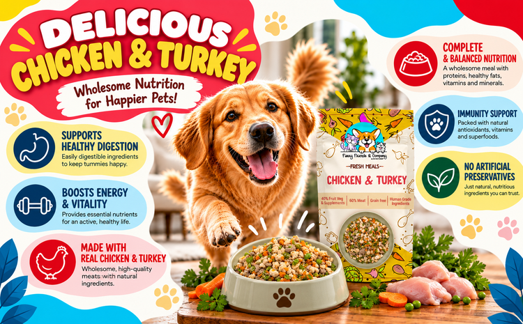 Chicken & Turkey Fresh Meal for Dogs | Ready-to-Eat Dog Food
