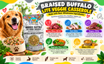 Braised Buffalo Lite Veggie Casserole – Buffalo & Vegetable Dog Food
