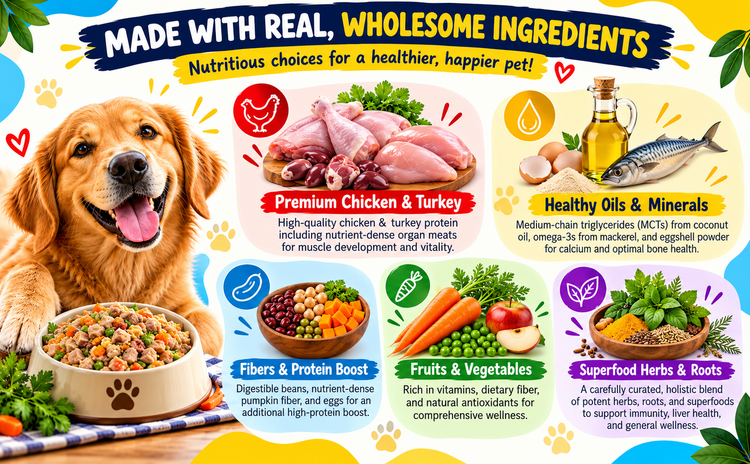 Chicken & Turkey Fresh Meal for Dogs | Ready-to-Eat Dog Food